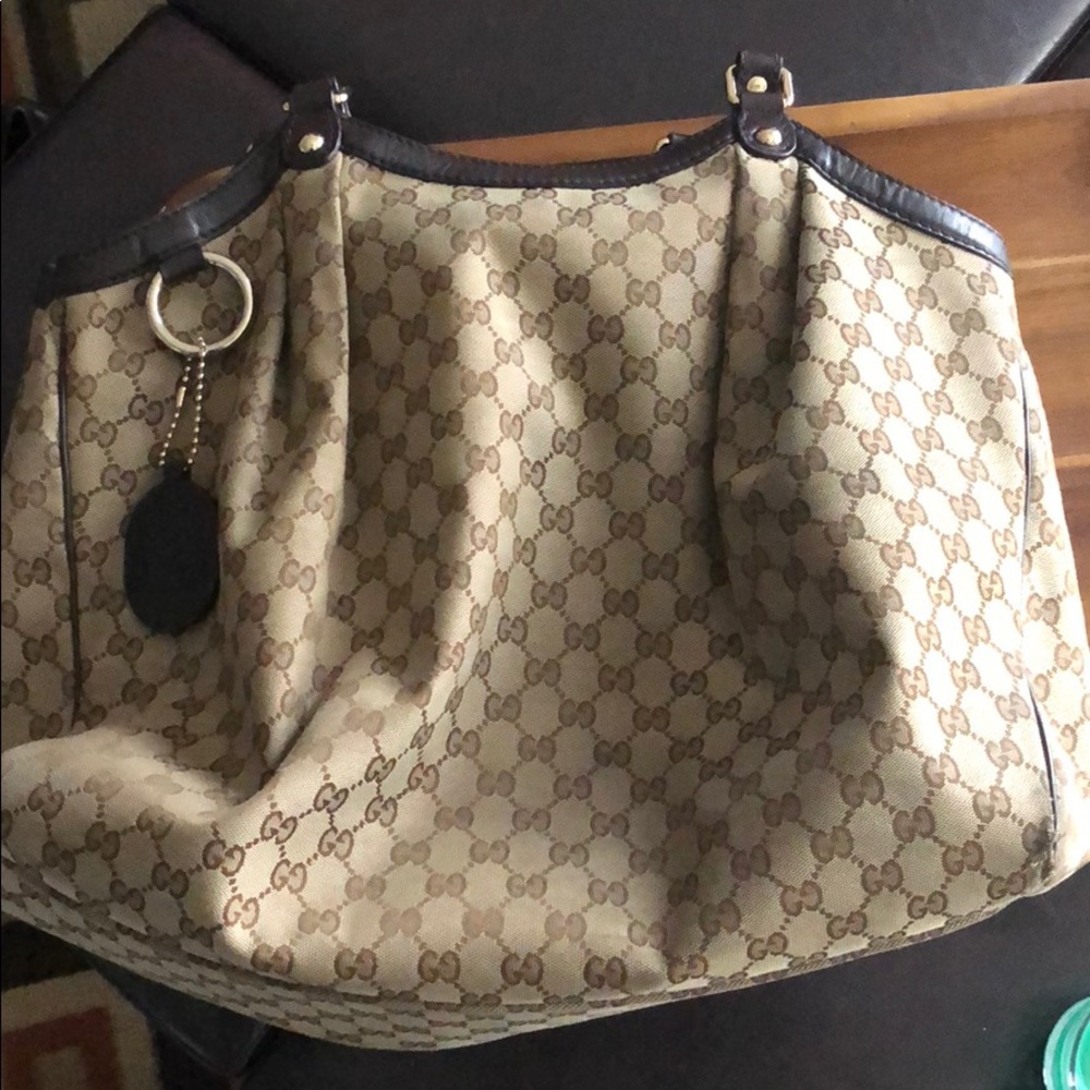 Genuine Gucci Sukey Chocolate Large Bag